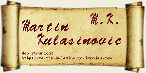 Martin Kulašinović vizit kartica